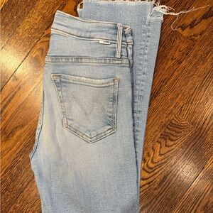MOTHER Light Blue Ankle Jeans